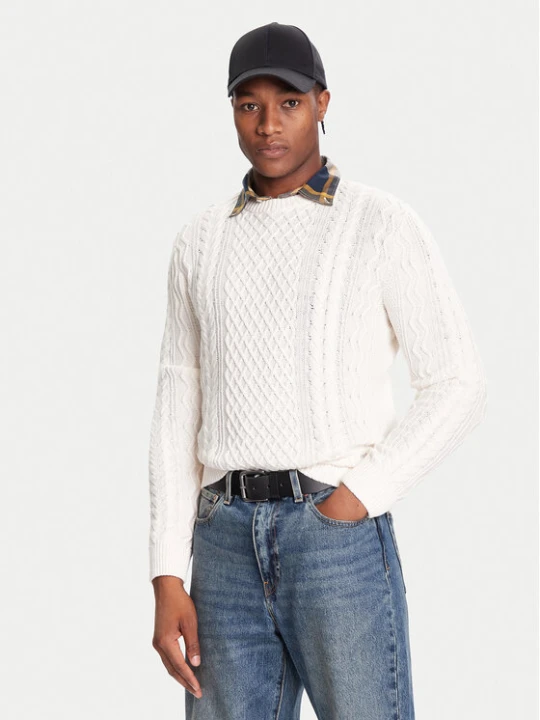 Zdjęcie produktu Tommy Jeans Sweter DM0DM22101 Biały Regular Fit