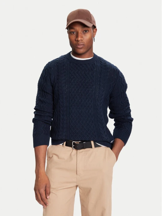 Zdjęcie produktu Tommy Jeans Sweter DM0DM22101 Granatowy Regular Fit
