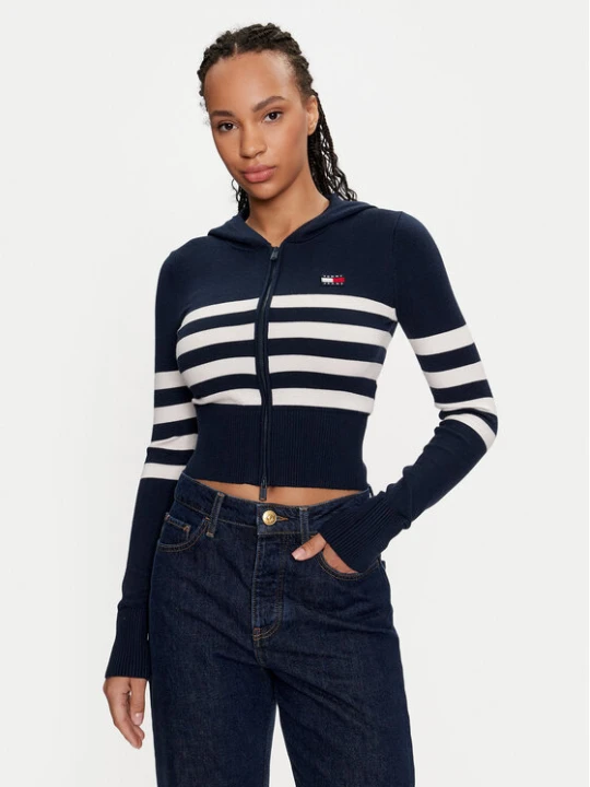 Zdjęcie produktu Tommy Jeans Sweter DW0DW18524 Granatowy Slim Fit