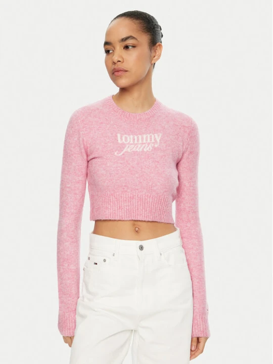 Zdjęcie produktu Tommy Jeans Sweter DW0DW19895 Różowy Regular Fit