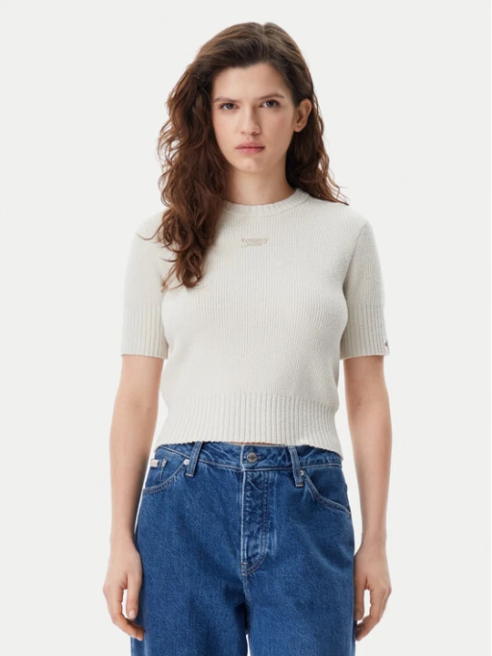 Zdjęcie produktu Tommy Jeans Sweter DW0DW20380 Beżowy Regular Fit