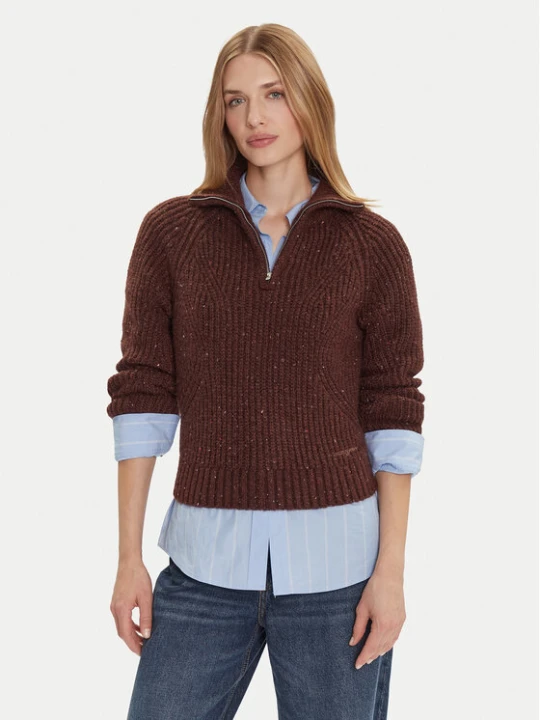 Zdjęcie produktu Tommy Jeans Sweter DW0DW21686 Brązowy Relaxed Fit