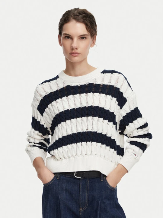 Zdjęcie produktu Tommy Jeans Sweter DW0DW22926 Granatowy Loose Fit