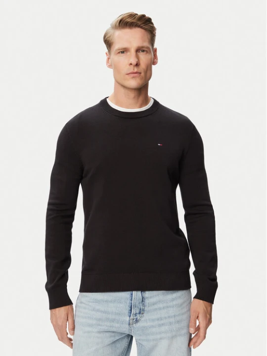 Zdjęcie produktu Tommy Jeans Sweter Essential DM0DM22853 Czarny Slim Fit