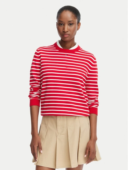 Zdjęcie produktu Tommy Jeans Sweter Essential DW0DW20159 Czerwony Regular Fit