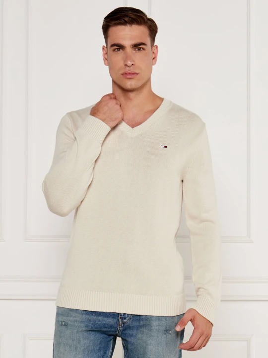 Zdjęcie produktu Tommy Jeans Sweter Essential | Regular Fit ecru