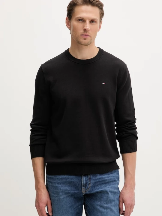 Zdjęcie produktu Tommy Jeans sweter męski bawełniany czarny