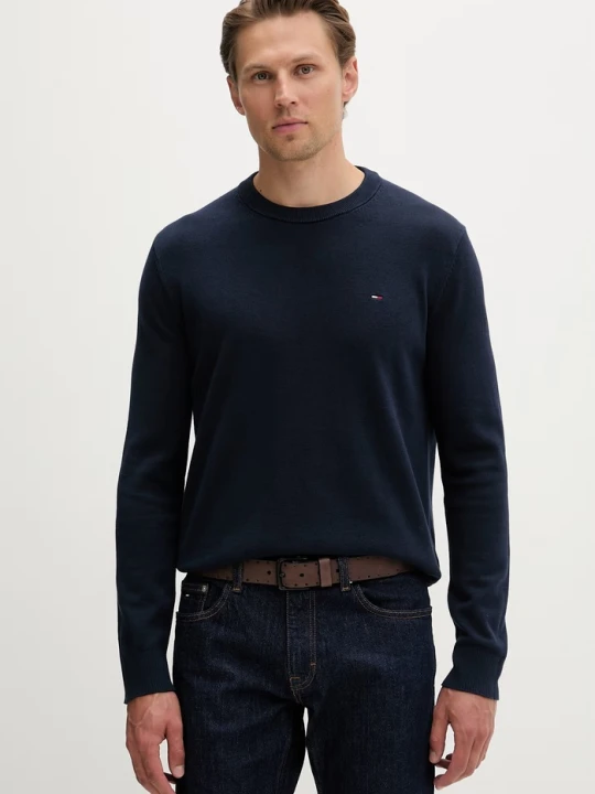 Zdjęcie produktu Tommy Jeans sweter męski bawełniany granatowy