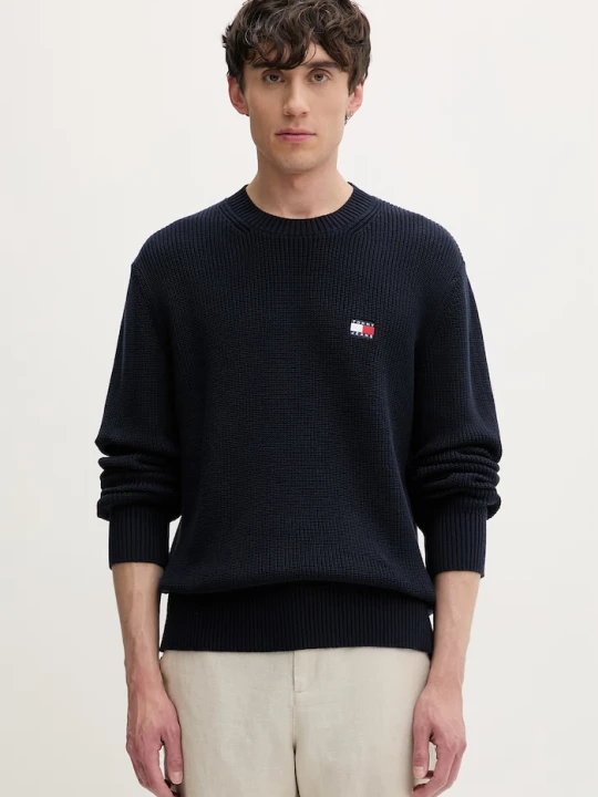 Zdjęcie produktu Tommy Jeans sweter męski bawełniany granatowy