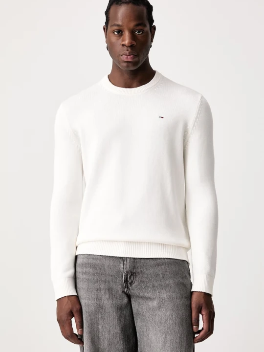Zdjęcie produktu Tommy Jeans sweter męski bawełniany beżowy