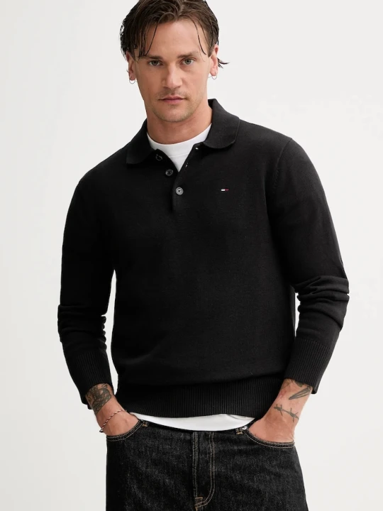 Zdjęcie produktu Tommy Jeans sweter męski bawełniany czarny
