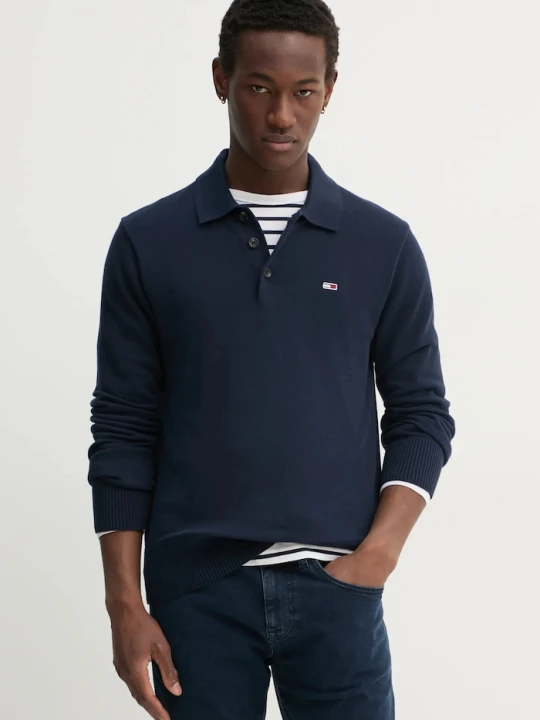 Zdjęcie produktu Tommy Jeans sweter męski bawełniany granatowy