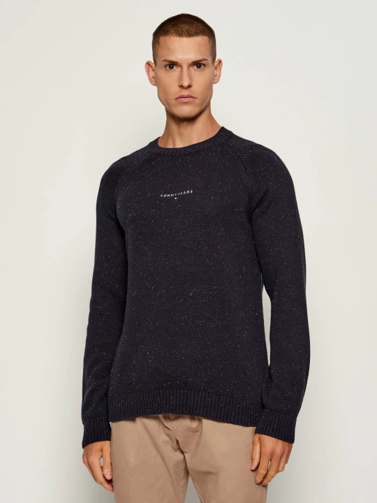 Zdjęcie produktu Tommy Jeans Sweter RAGLAN | Slim Fit granatowy
