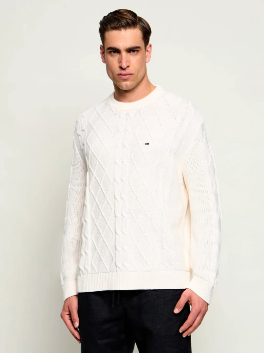 Zdjęcie produktu Tommy Jeans Sweter | Regular Fit ecru