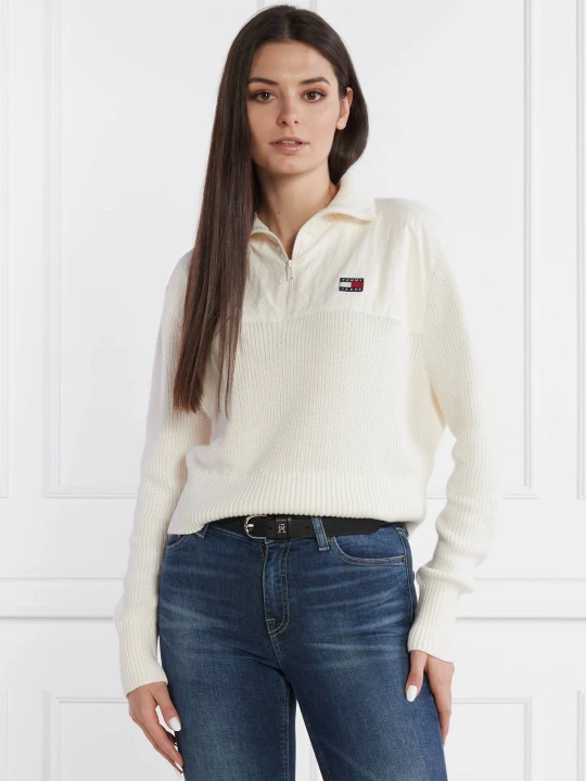 Zdjęcie produktu Tommy Jeans Sweter | Regular Fit kremowy