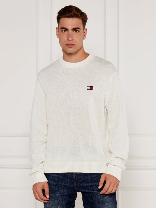 Zdjęcie produktu Tommy Jeans Sweter | Regular Fit | z dodatkiem wełny biały