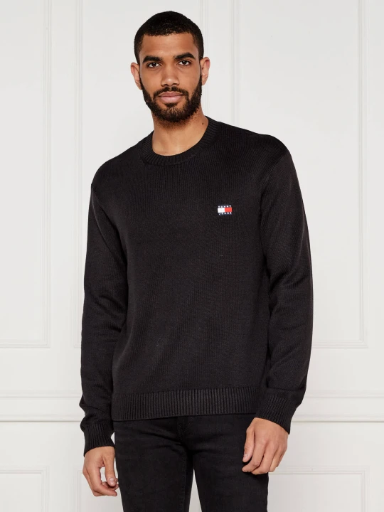Zdjęcie produktu Tommy Jeans Sweter | Regular Fit | z dodatkiem wełny czarny