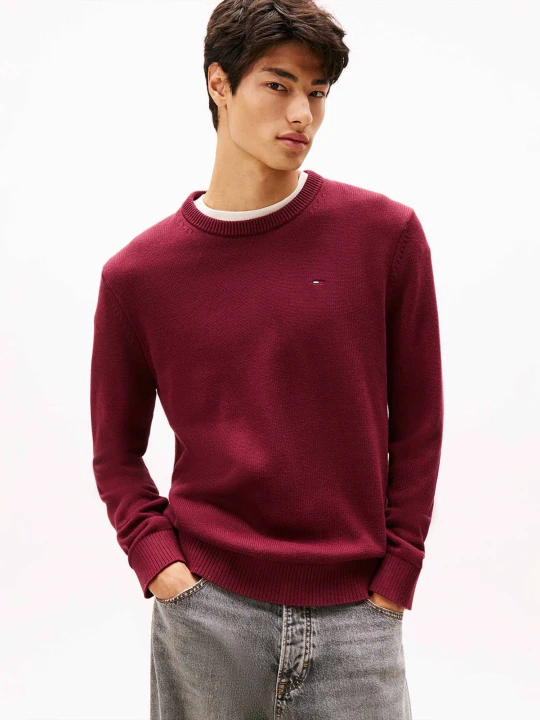 Zdjęcie produktu Tommy Jeans Sweter | Slim Fit bordowy