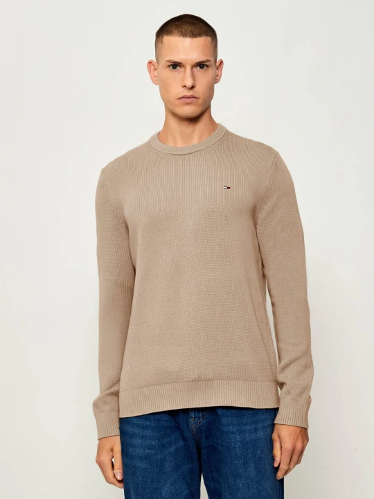 Zdjęcie produktu Tommy Jeans Sweter | Slim Fit beżowy