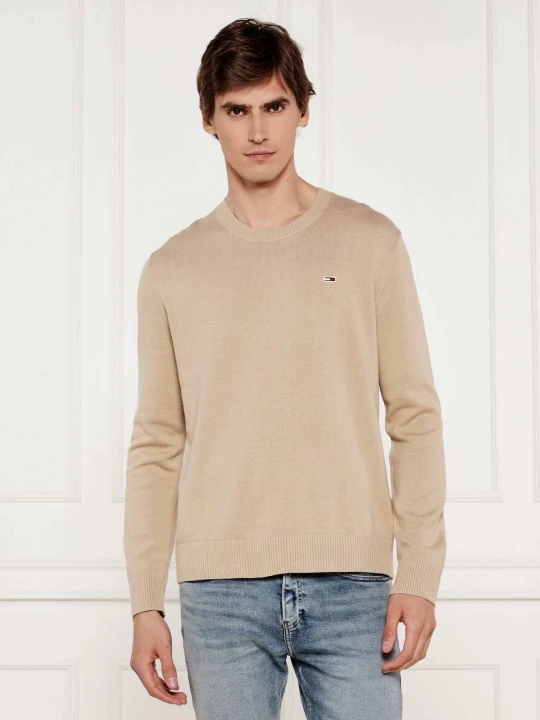 Zdjęcie produktu Tommy Jeans Sweter | Slim Fit beżowy
