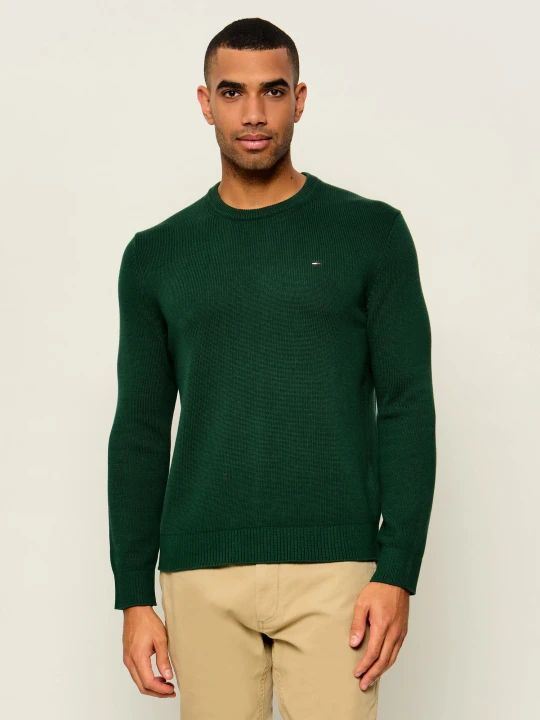 Zdjęcie produktu Tommy Jeans Sweter | Slim Fit butelkowa zieleń