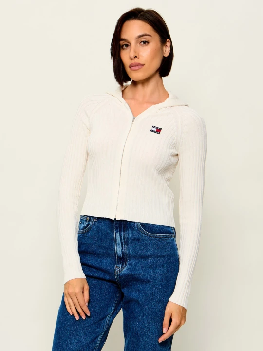 Zdjęcie produktu Tommy Jeans Sweter | Slim Fit ecru
