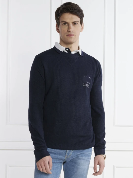 Zdjęcie produktu Tommy Jeans Sweter TJM REG STRCT TONAL FLAG | Regular Fit granatowy