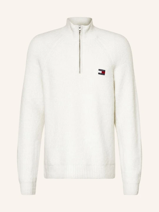 Zdjęcie produktu Tommy Jeans Sweter Typu Troyer beige BIAŁY