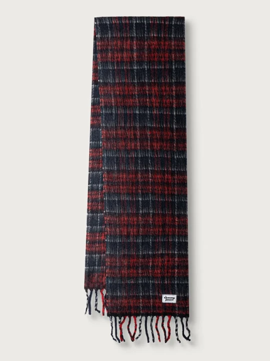 Zdjęcie produktu Tommy Jeans szalik damski z wełną bordowy