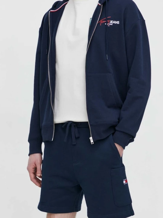 Zdjęcie produktu Tommy Jeans szorty bawełniane granatowy
