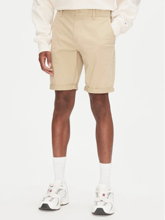 Zdjęcie produktu Tommy Jeans Szorty materiałowe Scanton DM0DM21950 Beżowy Slim Fit