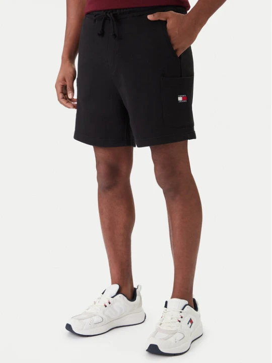 Zdjęcie produktu Tommy Jeans Szorty sportowe Badge DM0DM18479 Czarny Regular Fit