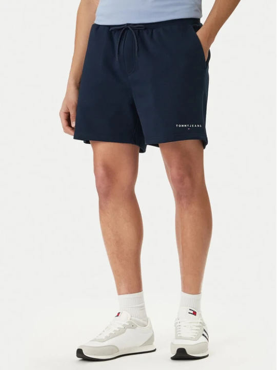 Zdjęcie produktu Tommy Jeans Szorty sportowe Contrast Linear DM0DM22697 Granatowy Regular Fit