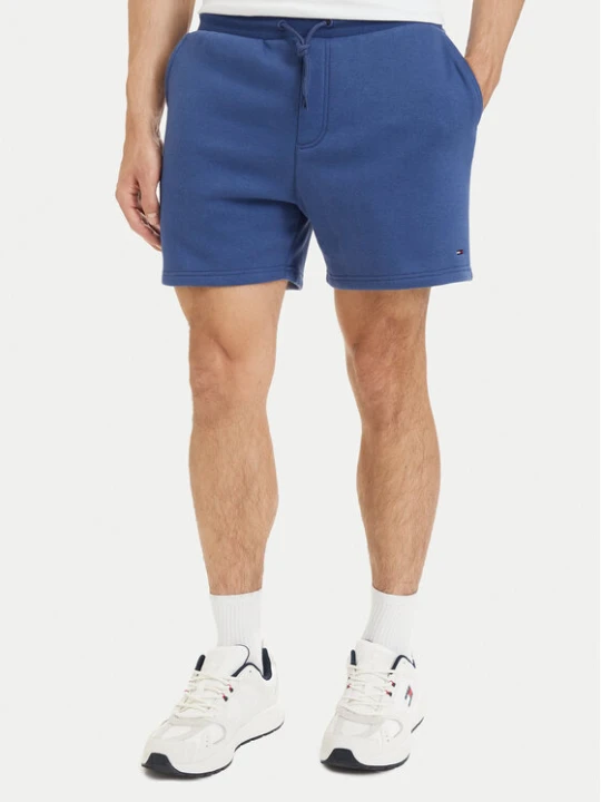 Zdjęcie produktu Tommy Jeans Szorty sportowe Flag Beach DM0DM21931 Niebieski Regular Fit