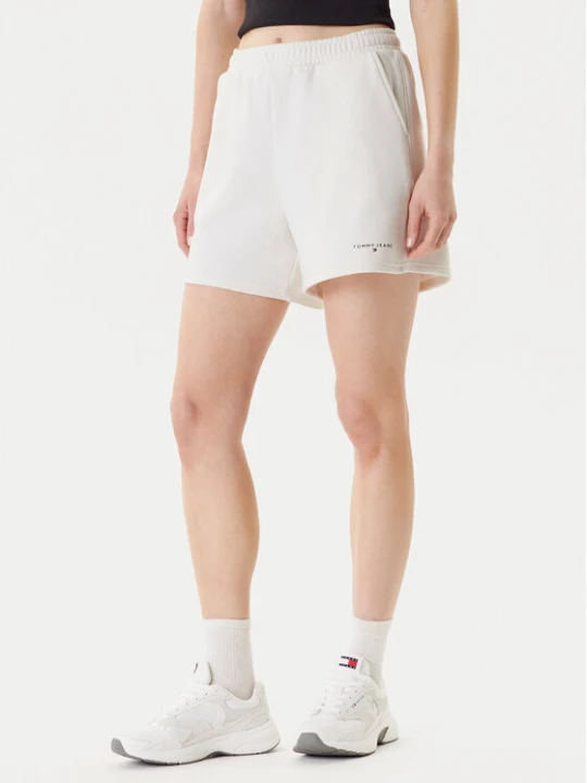 Zdjęcie produktu Tommy Jeans Szorty sportowe Linear DW0DW21152 Écru Relaxed Fit Kremowy
