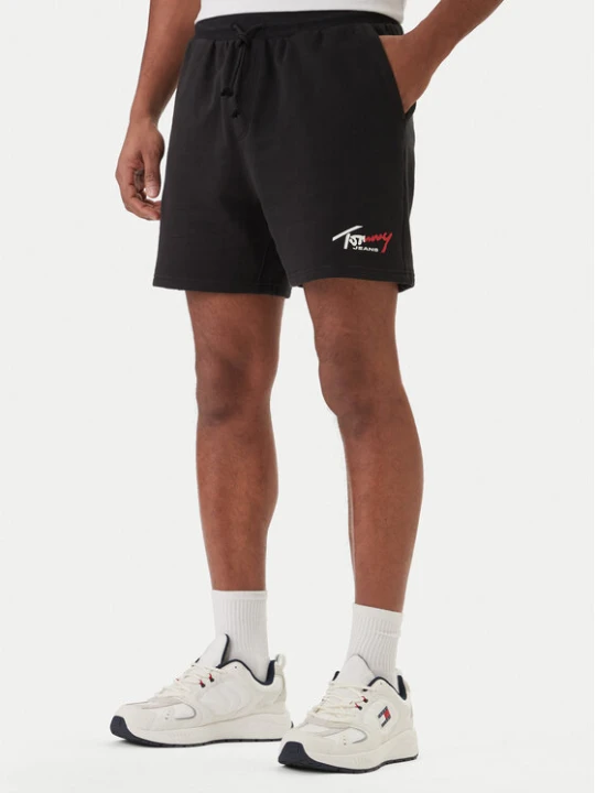 Zdjęcie produktu Tommy Jeans Szorty sportowe Signature DM0DM23017 Czarny Regular Fit