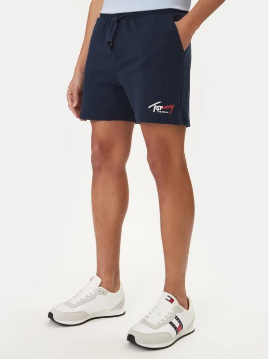 Zdjęcie produktu Tommy Jeans Szorty sportowe Signature DM0DM23017 Granatowy Regular Fit
