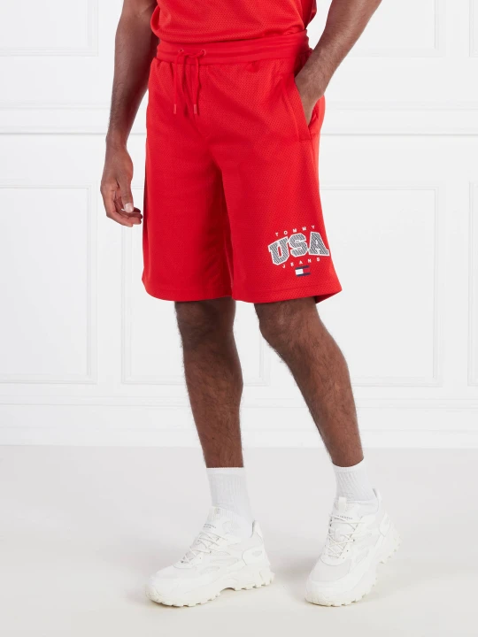 Zdjęcie produktu Tommy Jeans Szorty TJM Ovz Modern Sport | Regular Fit czerwony