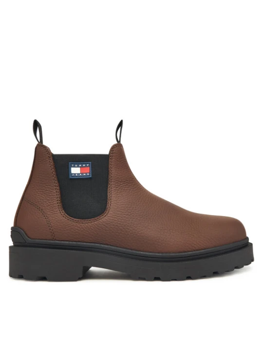 Zdjęcie produktu Tommy Jeans Sztyblety Tjm Chelsea Leather Wl EM0EM01670 Brązowy