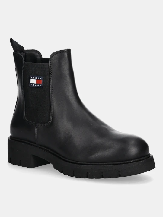 Zdjęcie produktu Tommy Jeans sztyblety TJW CHELSEA LEATHER BOOT czarny