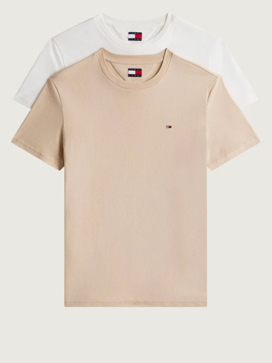 Zdjęcie produktu Tommy Jeans T-shirt 2-pack | Slim Fit ecru