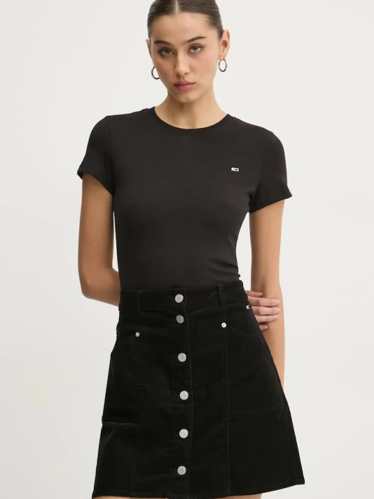 Zdjęcie produktu Tommy Jeans t-shirt basic damski bawełniany czarny