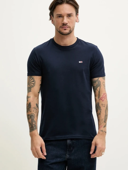 Zdjęcie produktu Tommy Jeans t-shirt basic męski bawełniany 2-pack granatowy