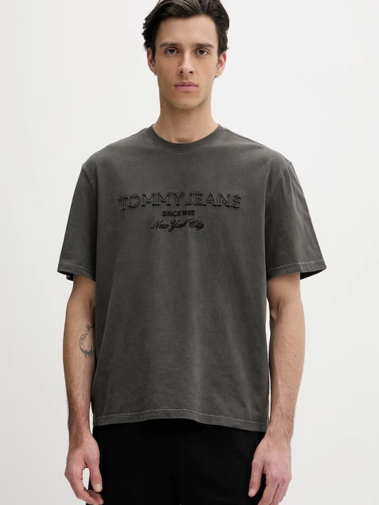 Zdjęcie produktu Tommy Jeans t-shirt basic męski bawełniany szary