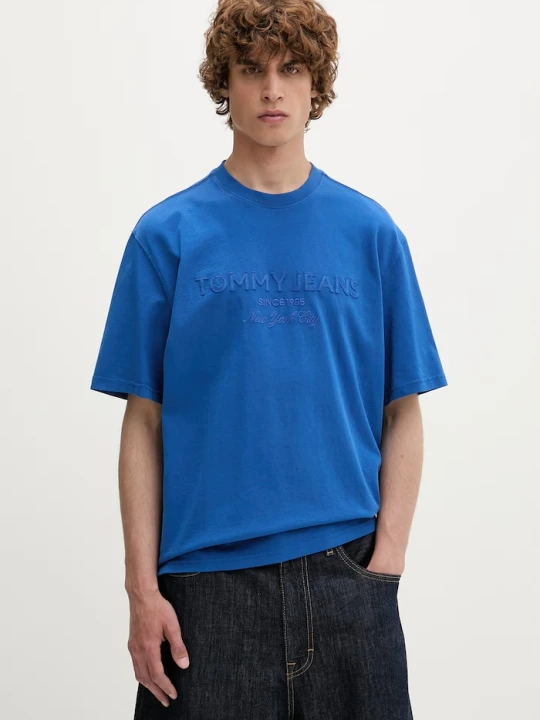 Zdjęcie produktu Tommy Jeans T-shirt basic męski bawełniany niebieski