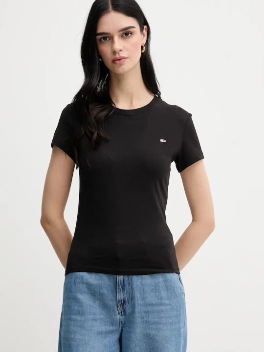 Zdjęcie produktu Tommy Jeans t-shirt bawełniany 2-pack czarny