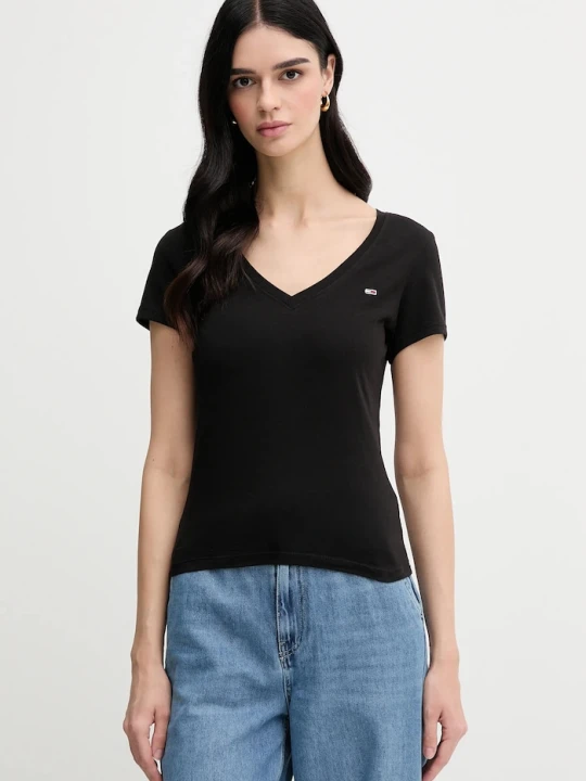Zdjęcie produktu Tommy Jeans t-shirt bawełniany 2-pack czarny