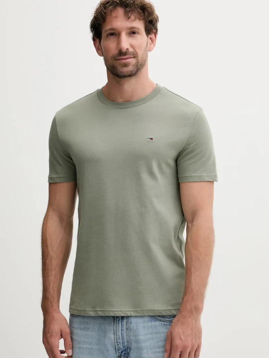 Zdjęcie produktu Tommy Jeans t-shirt basic męski bawełniany 2-pack zielony