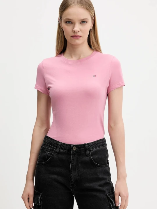 Zdjęcie produktu Tommy Jeans t-shirt bawełniany 3-pack różowy