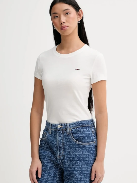 Zdjęcie produktu Tommy Jeans t-shirt bawełniany 3-pack beżowy